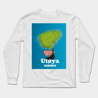 Utøya Norway map Long Sleeve T-Shirt